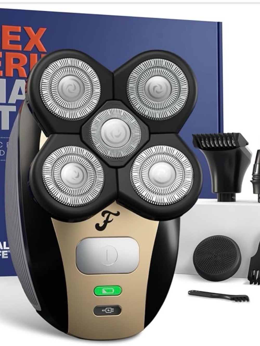 freebird Electric Rotary Shaver in Black and Gold
